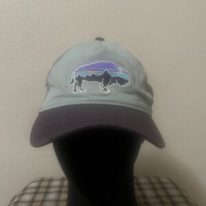 Patagonia snapback mesh buffalo theme baseball cap.
